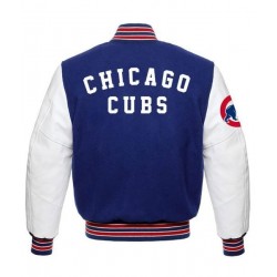Chicago Cubs Blue and White Varsity Jacket